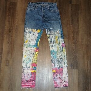 Colorful Boro Bandana Patchwork Levis 501 *Proletareart Style*